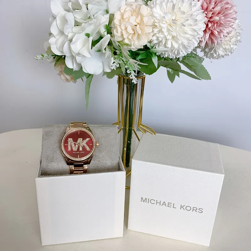 Michael Kors Stylish Janelle Red Dial Ladies Watch- MK7382